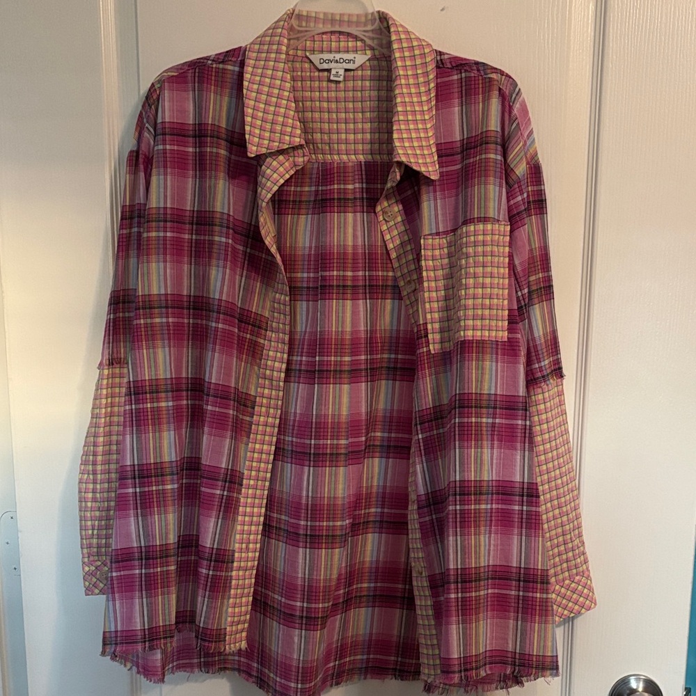 David & Dani Multicolor Plaid Shirt